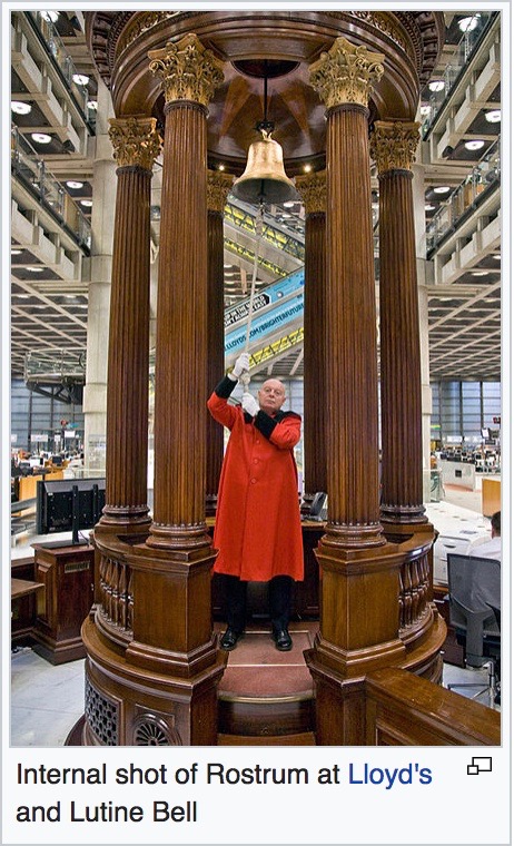 The rostrum at Lloyd's of London